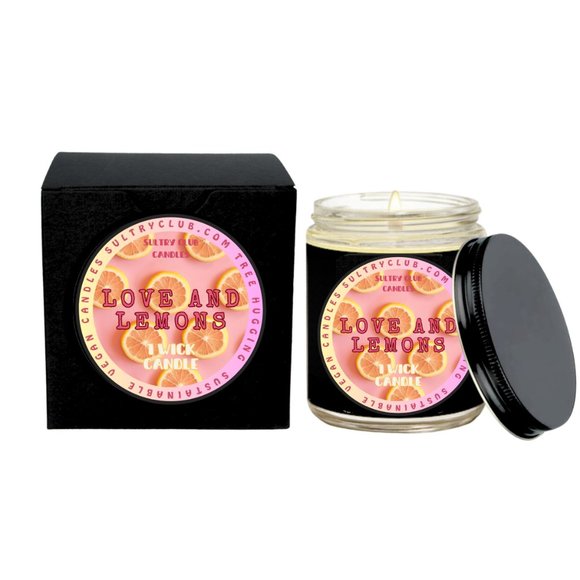 LOVE AND LEMONS SINGLE WICK CANDLE - Picture 1 of 2